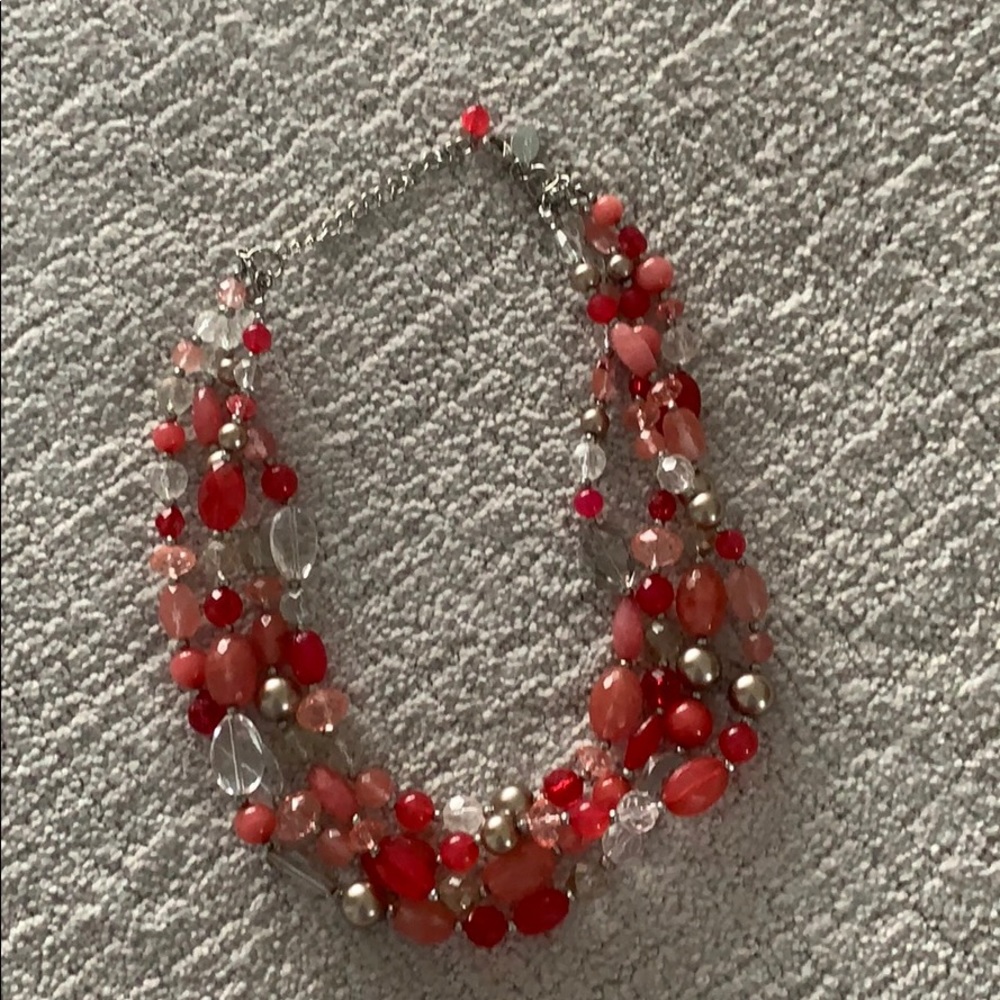 Pink beaded necklace